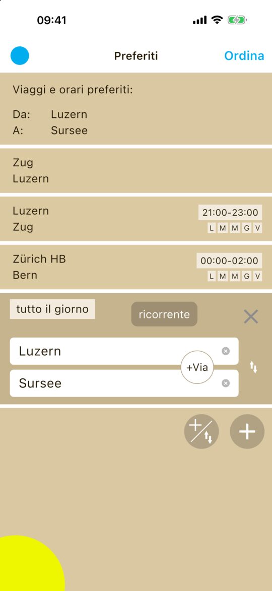 Nuovo preferito Luzern – Sursee accanto ai preferiti esistenti